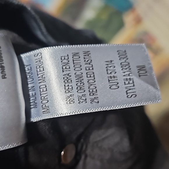 Agolde Toni Frayed Raw Hem Black Jeans Size 27 - Picture 5 of 7